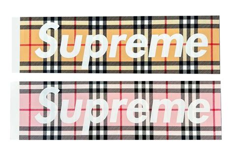 supreme burberry box logo retail